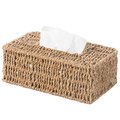 Vintiquewise Natural Woven Seagrass Wicker Rectangular Tissue Box Cover Holder QI003714.RC